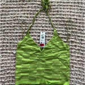 Garage green halter top